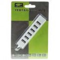 Retangular forma USB 2.0 da Olá!-velocidade 7-Port Hub - branco (480Mbps)