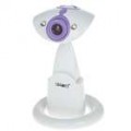 300KP Compact PC USB 2.0 Webcam com built-in microfone & Night Vision (branco + roxo)