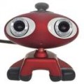 Bonito estilo Cartoon USB 2.0 2 * CMOS Double 1.3MP lente 3D Webcam c / microfone/3D óculos