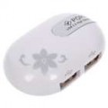 Mouse estilo HUB USB 2.0 4-Portas - branco