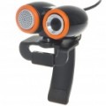 1.3MP Compact PC USB Webcam com microfone embutido - preta