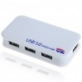 USB 3.0 Hub de 4 portas com adaptador de energia (Super velocidade 5Gbps)