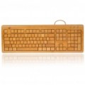 108-Chave compacto Slim com fio USB teclado de bambu todos (150 CM-cabo)