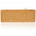 109-Chave Compact Slim com fio bambu USB placa de teclado (150 CM-cabo)