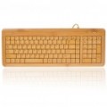 109-Chave Compact Slim com fio bambu USB placa de teclado (150 CM-cabo)