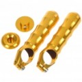 Bicicleta Bike alumínio Alloy Handlebar pega - ouro (par) de moda