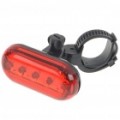 2-Modo 5-LED segurança bicicleta Tail Light com montagem - luz vermelha (2 * AAA)