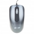 MCSaite USB 2.0 800 DPI mouse óptico com cabo retrátil - preto + cinza (70 CM-cabo)