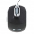 MCSaite USB 2.0 800 DPI mouse óptico com cabo retrátil - preto (70 CM-cabo)
