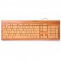 104-Chave Slim Semi-Bamboo USB teclado com fio (100 CM-cabo)