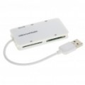 USB 2.0 leitor de cartões SDHC de XD/SD/MS/M2/TF - branco (máx. 8 GB)