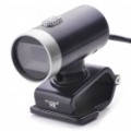 300 K Pixel CMOS PC USB 2.0 Webcam c / microfone Clip & - preto + prata (100 CM-cabo)