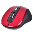 Genuíno Rapoo 3000 2.4 GHz sem fio 500/1000DPI USB mouse óptico c / receptor - vermelho (2 x AAA)