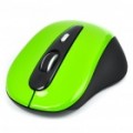Genuíno Rapoo 3000 2.4 GHz sem fio 500/1000DPI USB mouse óptico c / receptor - Green (2 x AAA)