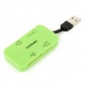USB 2.0 leitor de cartão SD/Micro SD/MS/M2 - verde