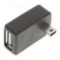 Fêmea USB ao adaptador de Mini USB OTG masculino - preto