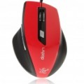 Cool USB 1600DPI Gaming Mouse óptico - preto + vermelho (145 CM-cabo)