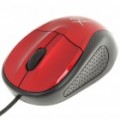 USB com fio 800 DPI mouse óptico - preto + vermelho (140 CM-cabo)
