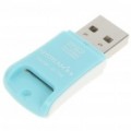 Leitor de cartão USB 2.0 TF/Micro SD ultra-Slim c / Strap celular - azul (máximo 32 GB)