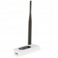 500mW 2.4 GHz 802.11 b/g/n 150Mbps USB 2.0 adaptador de rede Wi-Fi WLAN - branco + preto