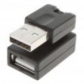 USB AM AF Swivel adaptador/conversor (preto)
