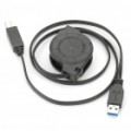 Retrátil USB 3.0 AM BM dados/impressora cabo - 90.5 cm