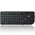 Teclado portátil Mini 2.4 g sem fio com Mouse Trackball - preto + receptor USB