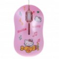 Bonito Mini Hello Kitty estilo USB 2.0 800 DPI mouse óptico - Pink (69 CM-cabo)