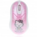 Bonito Mini Hello Kitty estilo USB 2.0 800 DPI mouse óptico - rosa + branco (70 CM-cabo)