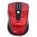 2.4 GHz Wireless 5000/1000DPI USB mouse óptico c / receptor - vermelho (2 x AAA)