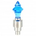 Vibração Sensor multicoloridos 1-LED decorativa pneu Valve Cap de luz - azul (3 x AG10)