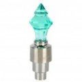 Vibração Sensor multicoloridos 1-LED decorativa pneu Valve Cap luz - verde (3 x AG10)