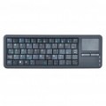 Mini portátil recarregável Bluetooth 56-chave Wireless teclado c / Touchpad - preto