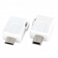 Micro USB macho/fêmea para Mini USB fêmea/macho adaptadores Kit - branco