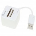 Elegante USB 2.0 leitor de cartões XD/SD/MS/M2/TF - branco