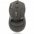USB Wired 600/1000/1600/2400DPI Optical Mouse - Black (148 CM comprimento)