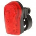 3-Modo 7-LED luz vermelha segurança bicicleta Tail Light com montagem (2 x AAA)