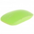 Ultra-Slim 2,4 GHz sem fio 1200DPI Mouse óptico c / receptor - Green (2 x AAA)