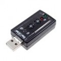C-Media Virtual 7.1 canais USB 2.0 Dongle adaptador de placa de som