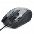 Elegante USB com fio 1000DPI USB mouse óptico - preto (150 cm-cabo)