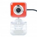 Unidade-free USB CMOS 300K Pixel Webcam c / Clip - laranja + branco