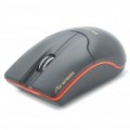 Microstep A2 2.4 GHz 1600DPI Wireless Optical Mouse com receptor USB - preto + laranja (2 x AAA)