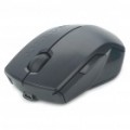 1600DPI Wireless Mouse óptico c / receptor USB - preto (2 x AAA)