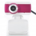 USB 300 KP Eason clip-on Webcam com microfone embutido para PC/Laptop - rosa profundo