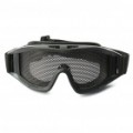 Exterior segurança Eye Protection Mesh Metal escudo Goggle - preto