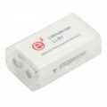 Bateria de 9V 6F22 500mAh recarregável Lítio - branco