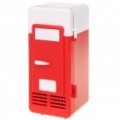 2-em-1 Mini USB Powered bebida refrigeração geladeira / aquecedor - vermelho + branco