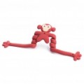 Cartoon flexível longo estilo de macaco mãos Wire cabo Cable Tie Twister Organizador - vermelho escuro
