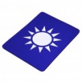 KMT partido sinalizador padrão natureza borracha Mouse Pad Mat - azul + branco