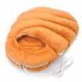 Simulação Bread Loaf USB aquecimento pés aquecedor almofada - Brown